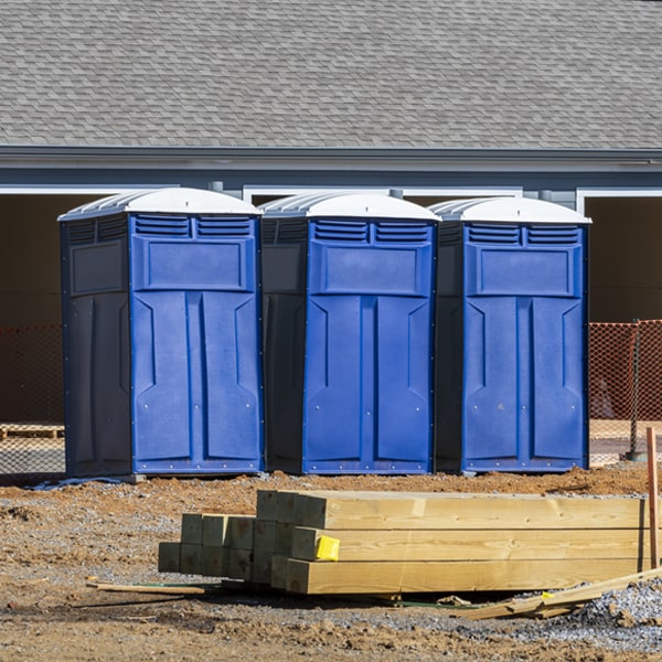 how can i report damages or issues with the porta potties during my rental period in Tompkins